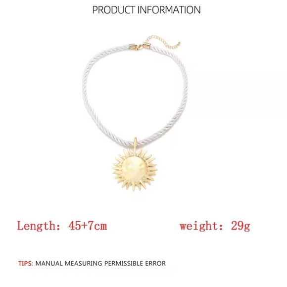 Zara Sun Gold Necklace - Picture 7 of 9
